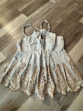 Moulinette Soeurs Light Blue Embroidered Summer Dress